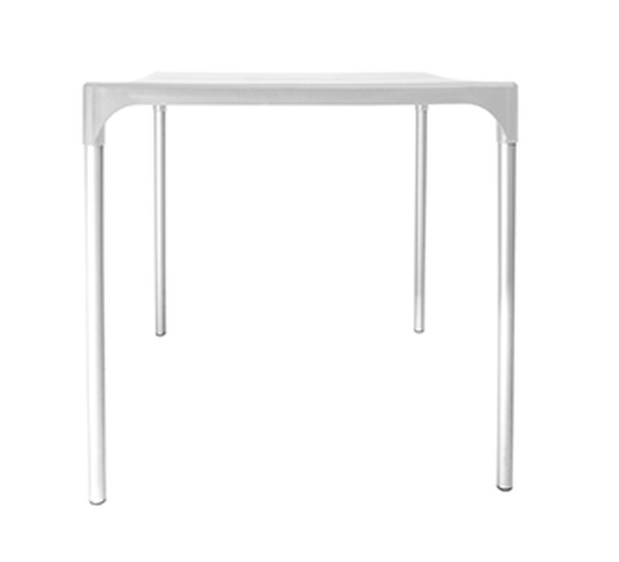 Mesa Plástica ONE 75x70x70cm Patas Metálicas Blanco image number null