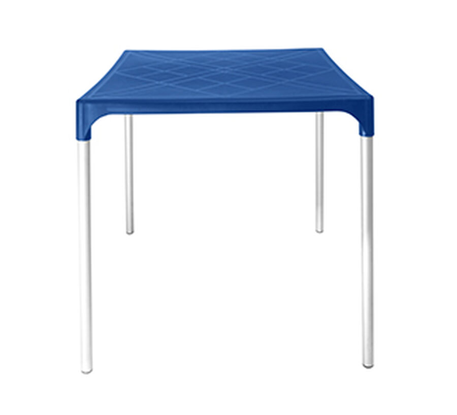 Mesa Plástica ONE 75x70x70cm Patas Metálicas Azul image number null