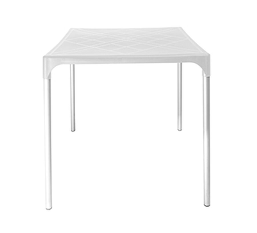 Mesa Plástica ONE 75x70x70cm Patas Metálicas Blanco image number null